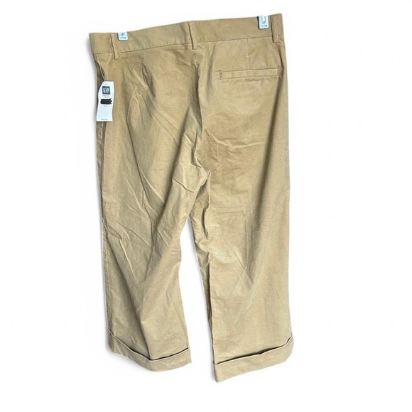 Gap Modern Fit Corduroy Cropped & Cuffed Pants - NWT, Size 10, Khaki - Picture 7 of 8